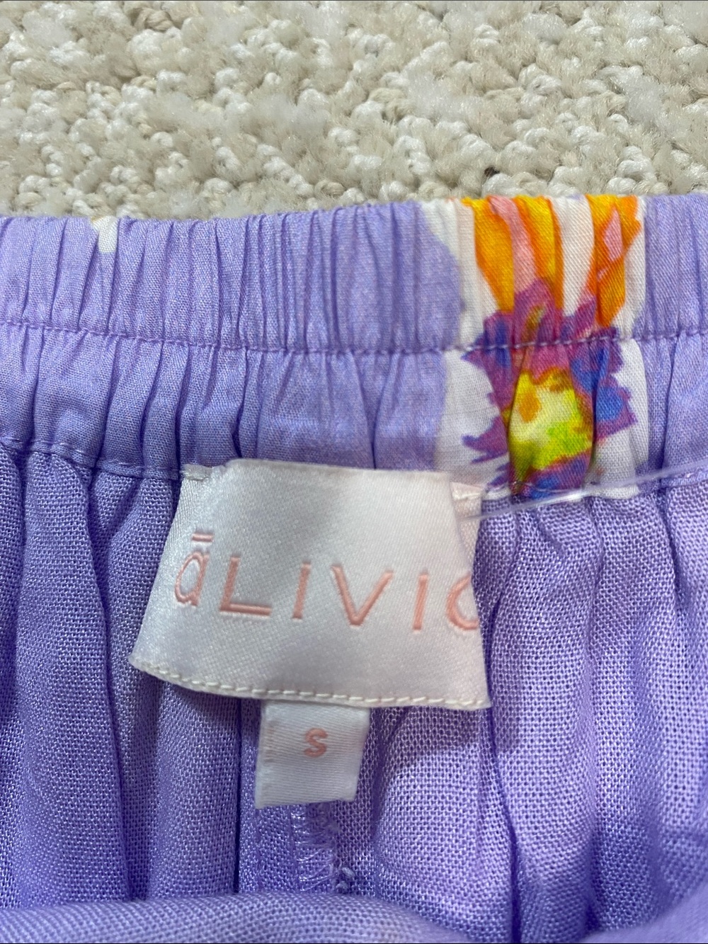 Ālivia Caroline Tiered Floral Maxi Skirt Bouncing Buds Multi Size S 100% Cotton - Picture 7 of 16